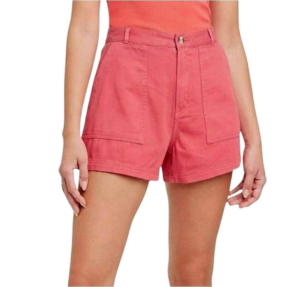 Universal Thread Watermelon Pink High Rise Utility Shorts Size 6